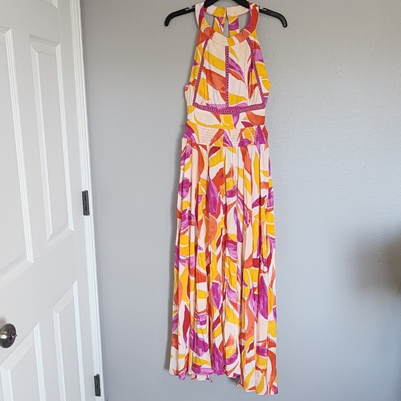 Abel the Label Anthropologie Rumi Maxi Halter Dress/ Size S - Picture 1 of 15